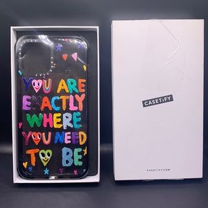 Casetify iPhone 14 Pro “YOU ARE EXACTLY WHERE YOU NEED TO BE” Case